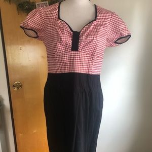 Deadly Dames Gingham Wiggle Dress
